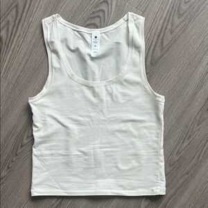 Yogalicious Women's Off-White Tank Top